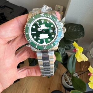 Green and Silver Dive Watch